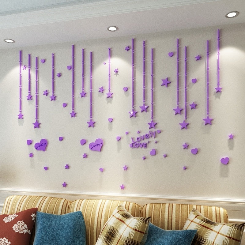 Decorative painting acrylic wallpaper
