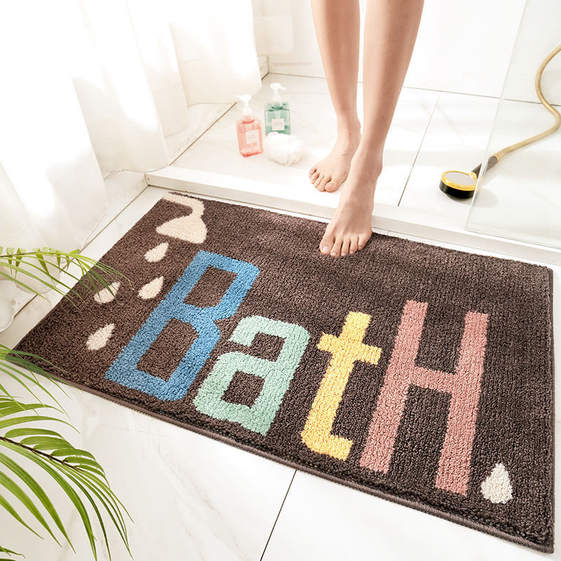 Bathroom Floor Mats, Bathroom Non-Slip Mats, Toilet Toilets, Absorbent Foot