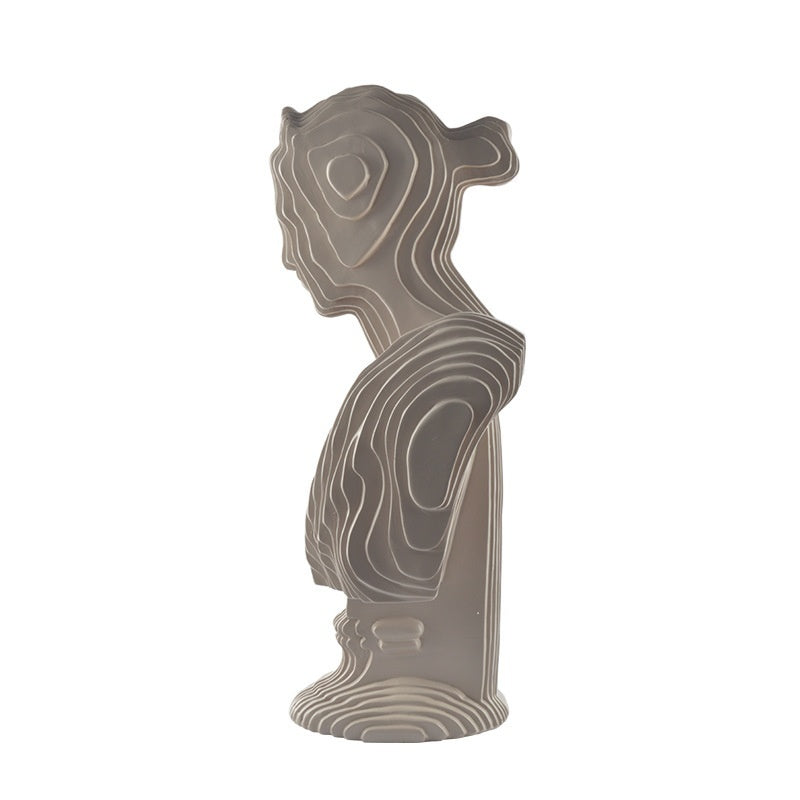 Modern Light Luxury Cut Female Character Art Sculpture Crafts Ornaments