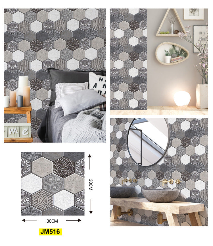 Wood Grain Sticker Living Room 3D Wallpaper Home Decoration Wallpaper