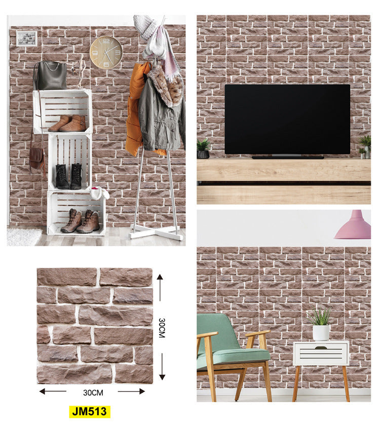 Wood Grain Sticker Living Room 3D Wallpaper Home Decoration Wallpaper